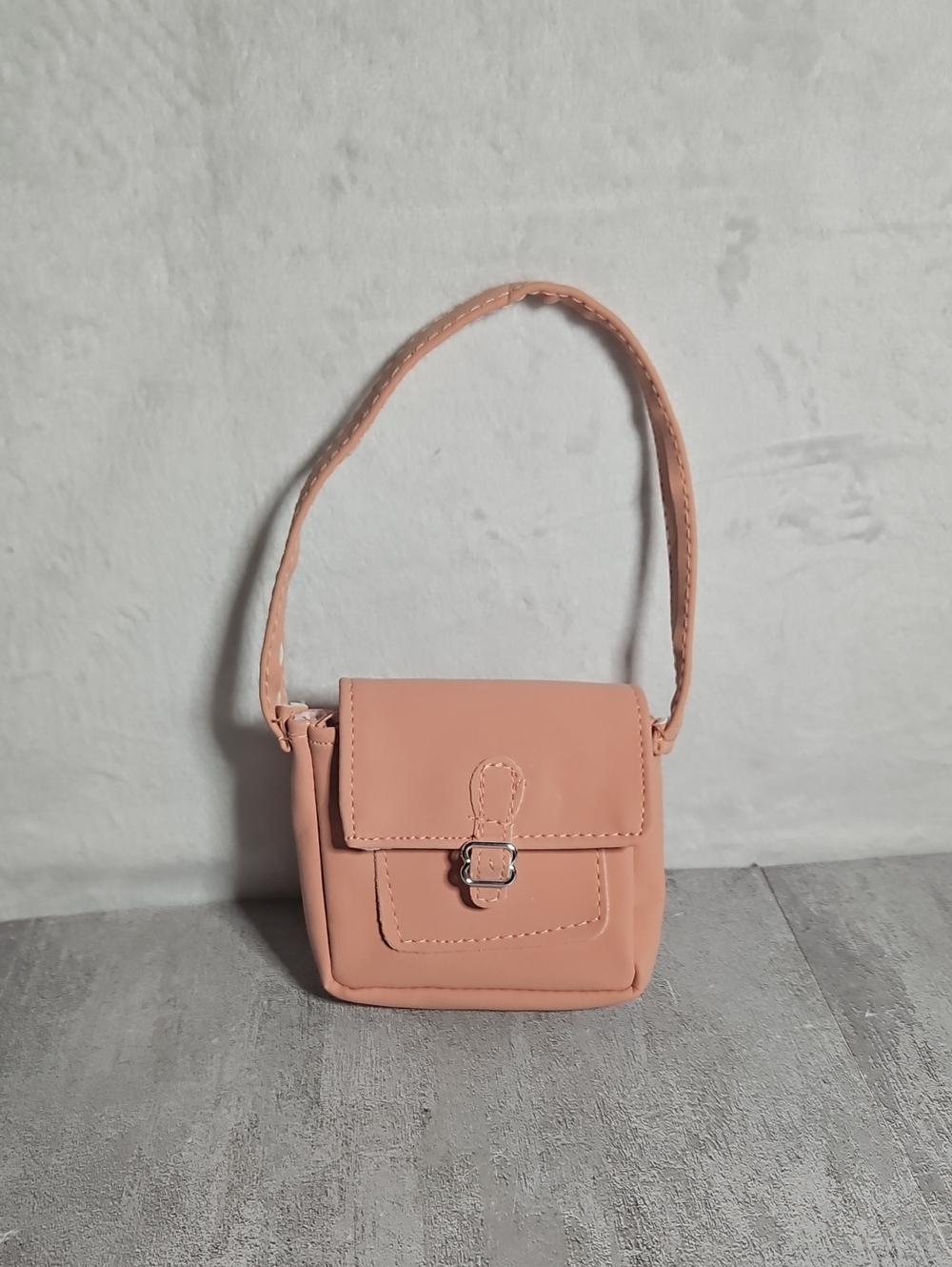 Pink Faux Leather Purse For 18" Doll